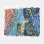 kleurrijke waterval fleece deken (Voorkant (Horizontaal))