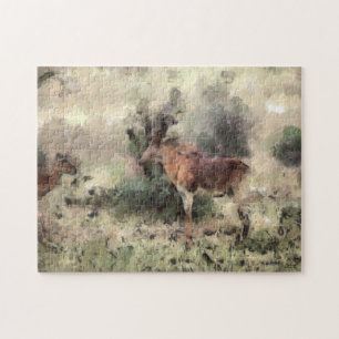 Kleurrijke Waterverf Abstract gekleurde wilde anti Legpuzzel