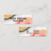 Kleurrijke waterverf abstracte kunst zwaait multic mini visitekaartje (Voorkant / Achterkant)