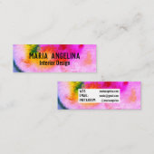 Kleurrijke waterverf abstracte zwemmen in meerdere mini visitekaartje (Voorkant / Achterkant)