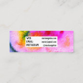 Kleurrijke waterverf abstracte zwemmen in meerdere mini visitekaartje (Achterkant)