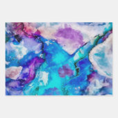 Kleurrijke Waterverf Afstand Inpakpapier Vel (Voorkant 3)