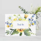 Kleurrijke Waterverf begrafenis Dank u Naam Berich Bedankkaart (Staand voorkant)