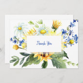 Kleurrijke Waterverf begrafenis Dank u Naam Berich Bedankkaart (Voorkant / Achterkant)