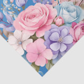 Kleurrijke Waterverf Bloemen Zee Schildpad Decoupa Tissuepapier (Detail)