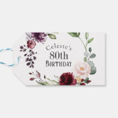 Kleurrijke Waterverf bloemenelegante dank u Cadeaulabel (Achterkant Horizontaal)