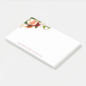 Kleurrijke Waterverf bloemenelegante moderne Sjabl Post-it® Notes (Schuin)