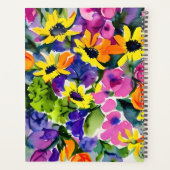 Kleurrijke Waterverf Bloemenkunst Planner (Achterkant)