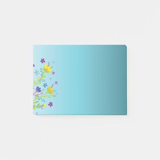 Kleurrijke Waterverf bloementuin Post-it® Notes (Voorkant)