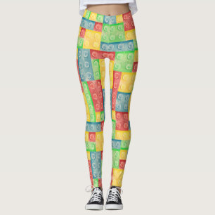 Kleurrijke Waterverf bouwstenen Leggings