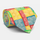 Kleurrijke Waterverf bouwstenen Stropdas (Opgerold)