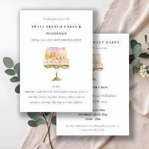 Kleurrijke Waterverf Cake Bakkerij Kookles Kaart