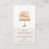 Kleurrijke Waterverf Cake Bakkerij Verwijs een vri Visitekaartje (Voorkant)