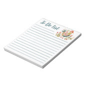 Kleurrijke Waterverf Chicken Folk Art to Do List Notitieblok (Gedraaid)