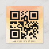 Kleurrijke Waterverf Clouds Dreamweaver QR Code & Vierkante Visitekaartje (Achterkant)