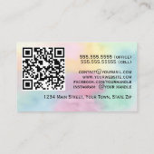 Kleurrijke Waterverf Clouds met  QR-code Visitekaartje (Achterkant)