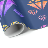 Kleurrijke Waterverf Diamonds Patter Wrapping Papi Cadeaupapier (Rol Hoek)