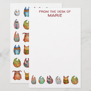  kleurrijke Waterverf - Eigenaars van moderne tijd Briefpapier