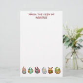  kleurrijke Waterverf - Eigenaars van moderne tijd Briefpapier (Staand voorkant)