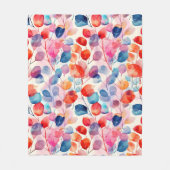 Kleurrijke Waterverf Eucalyptus Leaves Fleece Deken (Voorkant)