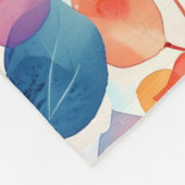 Kleurrijke Waterverf Eucalyptus Leaves Fleece Deken (Hoek)