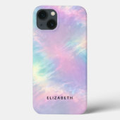 Kleurrijke Waterverf Faux Holographic Opal Stone Case-Mate iPhone Case (Achterkant)