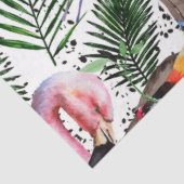 Kleurrijke Waterverf Flamingo serie ontwerp 20 Tissuepapier (Detail)