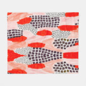 Kleurrijke waterverf fleece deken (Voorkant (Horizontaal))