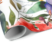 Kleurrijke Waterverf Floral Cadeaupapier (Rol Hoek)