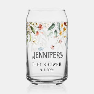Kleurrijke Waterverf Floral Drop Special Mom-to-be Blikvorm Glas