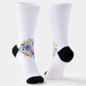 Kleurrijke Waterverf Floral Sokken (Gebogen)