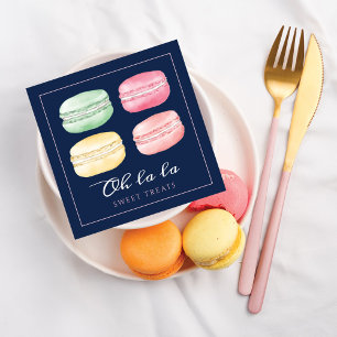 Kleurrijke Waterverf Franse Macaron Bakery & Sweet Vierkante Visitekaartje