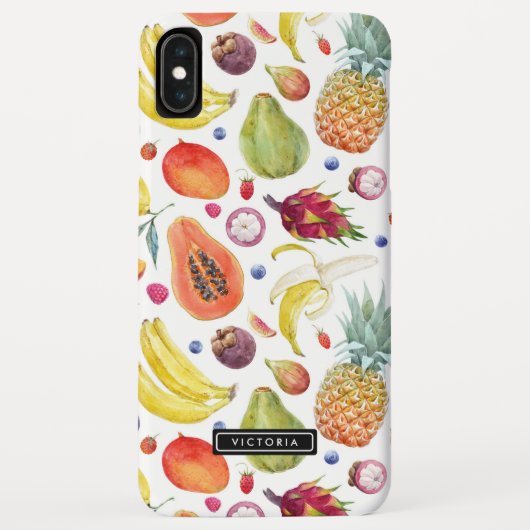 Kleurrijke Waterverf Fruit Patroon Custom Case-Mate iPhone Case (Achterkant)