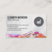 Kleurrijke Waterverf geborsteld Visitekaartje (Voorkant)