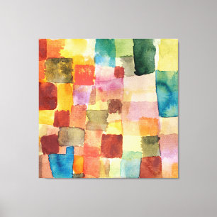 Kleurrijke Waterverf Geometrisch Abstract Vintage Canvas Afdruk