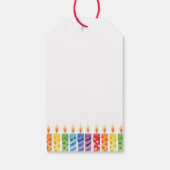 Kleurrijke Waterverf Happy Birthday Kinder Cadeaulabel (Achterkant)