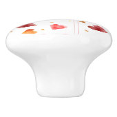 Kleurrijke Waterverf Harten Keramische Knop (Zijkant)