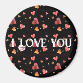 Kleurrijke Waterverf Harten Magnet Magneet (Voorkant)