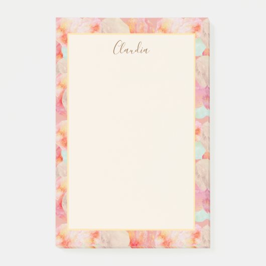 Kleurrijke Waterverf Ice Cream Persoonlijke Statio Post-it® Notes (Voorkant)