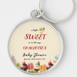 Kleurrijke Waterverf Ijs Sweet Baby Shower Sleutelhanger