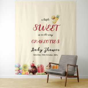 Kleurrijke Waterverf Ijsje Zoete Baby Shower Wandkleed