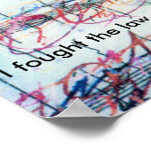 kleurrijke Waterverf Ik heb voor het rechtenlied  Poster (Hoek)