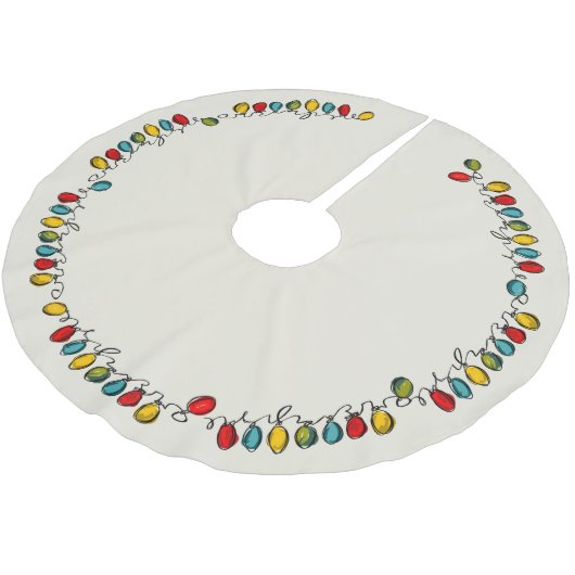 Kleurrijke Waterverf Kerst String Lights Kerstboom Rok (Gekanteld)