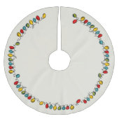 Kleurrijke Waterverf Kerst String Lights Kerstboom Rok (Voorkant)