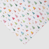 Kleurrijke Waterverf kerstbomen vakantie Tissuepapier (Detail)