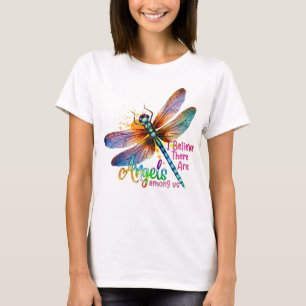 KLEURRIJKE WATERVERF LIBELLE & INSPIRATIE T-SHIRT
