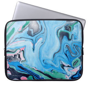 Kleurrijke Waterverf Marble Stone Laptop Sleeve