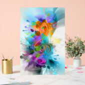 Kleurrijke Waterverf muziek treble Clef Acryl Bord (Huwelijk)