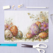 Kleurrijke waterverf paaseieren tissuepapier (Craft)