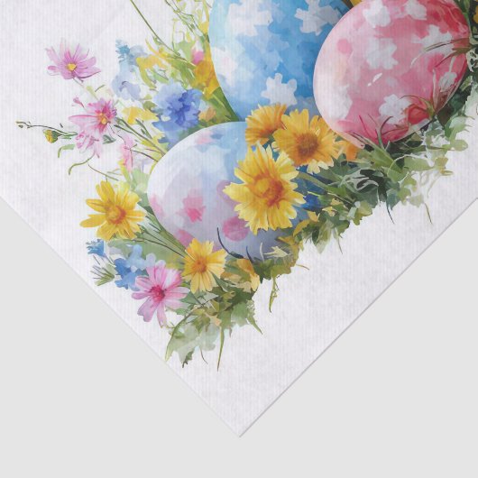 Kleurrijke waterverf paaseieren tissuepapier (Detail)